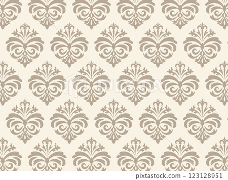 Victorian style seamless pattern botanical background illustration Victorian style seamless pattern botanical background illustration 123128951