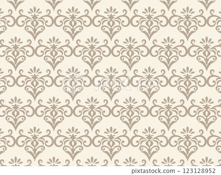 Victorian style seamless pattern botanical background illustration Victorian style seamless pattern botanical background illustration 123128952