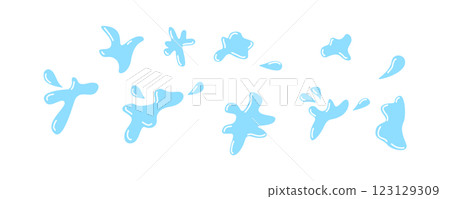 Blue water splashes isolated on white background Blue water splashes isolated on white background 123129309