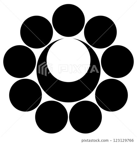 It is called "Kuyo" and "Moon". It is the family crest of Chiba Tsunetane. 123129766