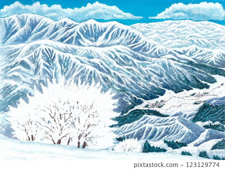 從冬天的八海山到白雪皚皚的魚沼山脈 從冬天的八海山到白雪皚皚的魚沼山脈 123129774
