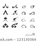 A alpabet and logo concept curve 123130364