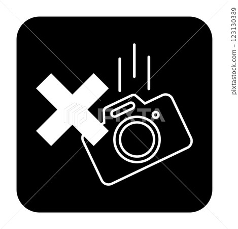 Icon illustration to prevent camera from falling 123130389