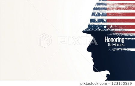 Military honor: army appreciation, patriotic day, national tribute, soldier recognition, defense service, united valor, heroic commitment, historic celebration, annual pride, American armed. 123130589