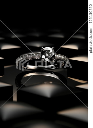 Luxury ring: exquisite adornment, radiant design, timeless elegance, refined beauty, opulent band, shimmering gemstone, intricate detail, crafted treasure, precious material, lavish brilliance. 123130830