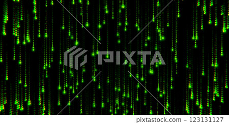 Green binary code falling on black background, digital data stream, futuristic matrix style, computer screen, cyber technology, programming concept, glowing digits, abstract tech, virtual reality 123131127