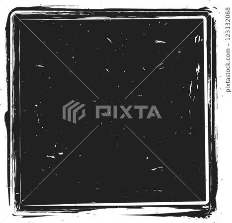 Black square grunge textured background with a white border framing an empty space, creating a vintage and distressed aesthetic, perfect for adding a touch of retro style to designs Black square grunge textured background with a white border framing an empty space, creating a vintage and distressed aesthetic, perfect for adding a touch of retro style to designs 123132068