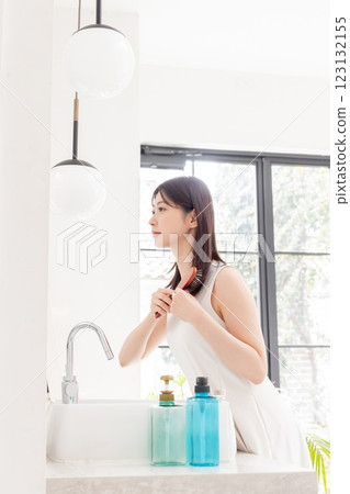 美女，美女，中年婦女，微笑，發套，頭髮 123132155
