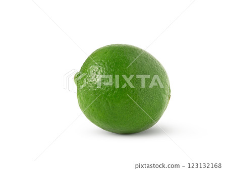 Whole fresh lime fruit isolated with shadow 123132168