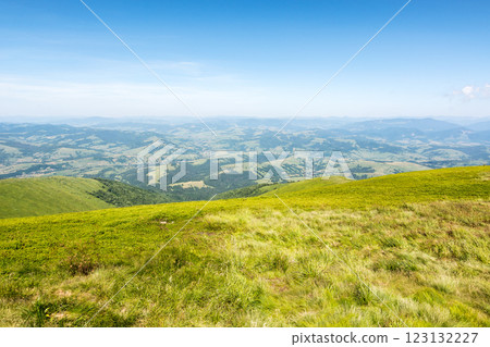 mountain landscape with meadow. beautiful view from alpine hill in summer. carpathian alps of ukraine mountain landscape with meadow. beautiful view from alpine hill in summer. carpathian alps of ukraine 123132227
