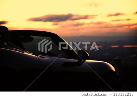 Glossy black open car 123132233