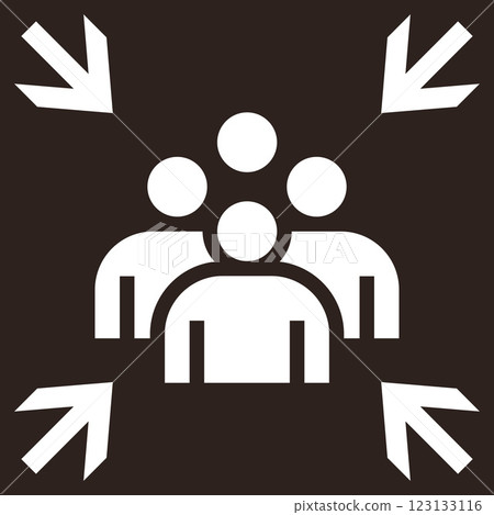 Emergency evacuation assembly point sign. Assembly point icon. Evacuation plan. Emergency evacuation assembly point sign. Assembly point icon. Evacuation plan. 123133116