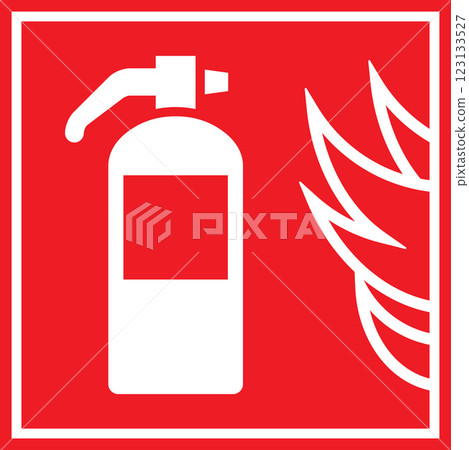 Fire extinguisher sign 123133527