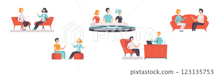 Tv Show with People Character Participate in Program Vector Set Tv Show with People Character Participate in Program Vector Set 123135753