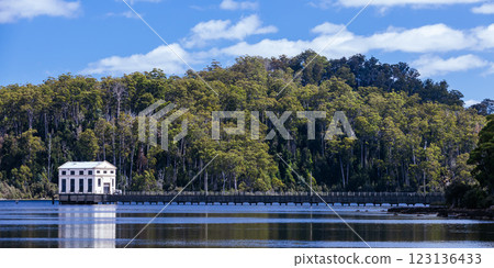 Pumphouse Point in Tasmania Australia 123136433