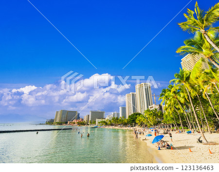 夏威夷威基基海灘 123136463