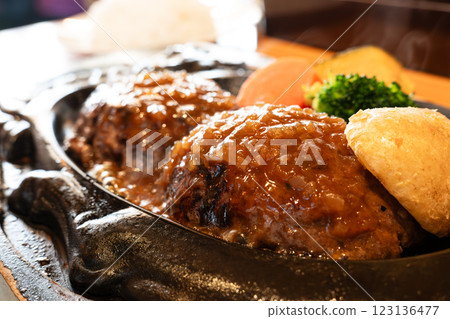 Delicious hamburger steak 123136477