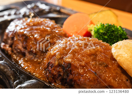 Delicious hamburger steak Delicious hamburger steak 123136480