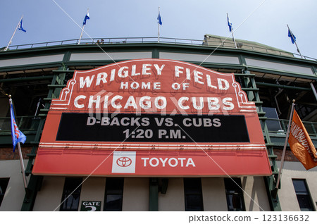 Excitement Builds for the D-Backs Versus Cubs Game at Wrigley Field in Chicago Excitement Builds for the D-Backs Versus Cubs Game at Wrigley Field in Chicago 123136632