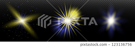 abstract blue light with lens flare effect 123136756