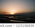 A magnificent view of the sunset on the coast – A moment of silence 123136836