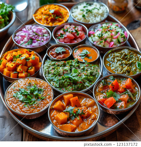 Indian Thali Platter 123137172