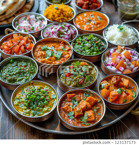 Indian Thali Platter 123137173