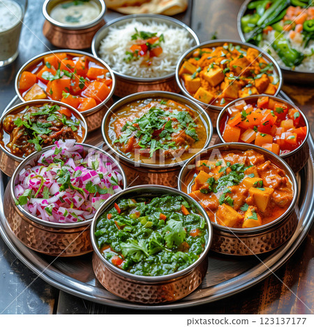 Indian Thali Platter 123137177