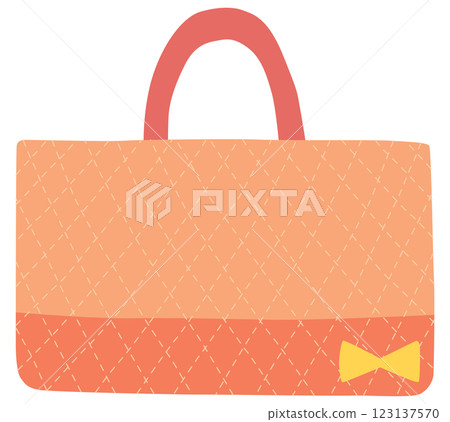 Handbag School entrance/kindergarten preparation Ribbon Vector material 123137570