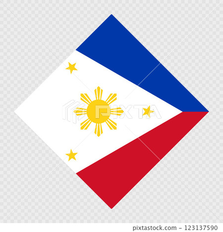 Philippines rhombus flag. Vector illustration. 123137590