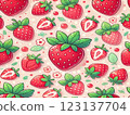 Strawberry wallpaper (pink background) 123137704