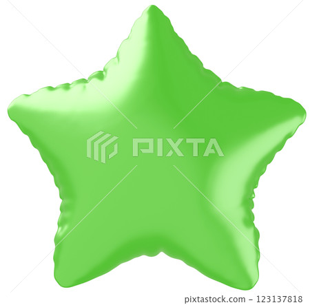 3D圖像_星形氣球_綠色 3D圖像_星形氣球_綠色 123137818