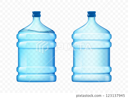 Plastic bottle with drinking water Plastic bottle with drinking water 123137945