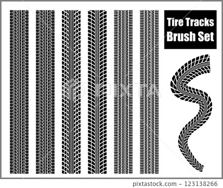 Tire Track Pattern Brush Set 123138266