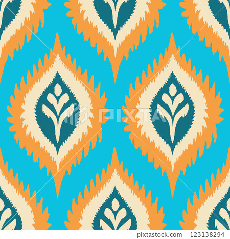 ethnic boho seamless pattern. traditional ornament with repeating motif. folk motif. folk motif. vector illustration. 123138294