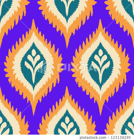 ethnic boho seamless pattern. traditional ornament with repeating motif. folk motif. folk motif. vector illustration. 123138295