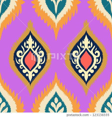 ethnic boho seamless pattern. traditional ornament with repeating motif. folk motif. folk motif. vector illustration. ethnic boho seamless pattern. traditional ornament with repeating motif. folk motif. folk motif. vector illustration. 123138335