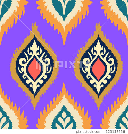 ethnic boho seamless pattern. traditional ornament with repeating motif. folk motif. folk motif. vector illustration. ethnic boho seamless pattern. traditional ornament with repeating motif. folk motif. folk motif. vector illustration. 123138336