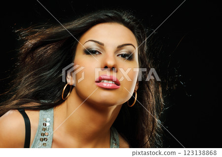 portrait of beauty brunette girl portrait of beauty brunette girl 123138868