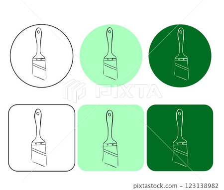 paint brush graphic ink line Logo. Vector icon isolated sign symbol  illustration high quality black style vector icons 123138982