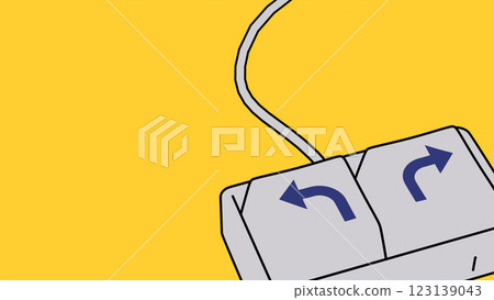 Choice concept. Keyboard with two keys - right and left arrow. Choosing the direction or making decision concept. Cartoon style. 3d rendering. 123139043