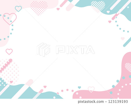 流行情人節心形橫幅背景/框架 123139193