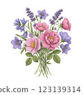 可愛的花束。 PNG。 可愛的花束。 PNG。 123139314