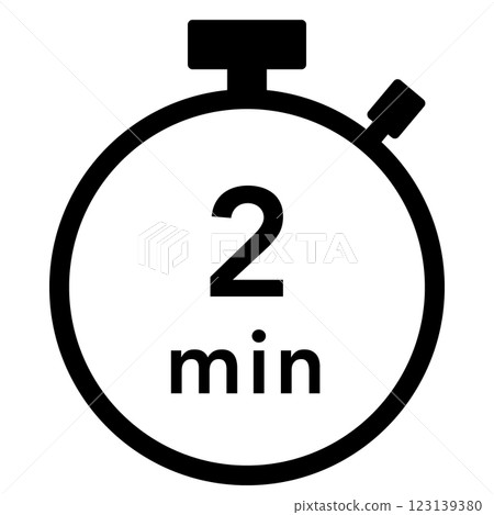 2 minute stopwatch icon 2 minute stopwatch icon 123139380