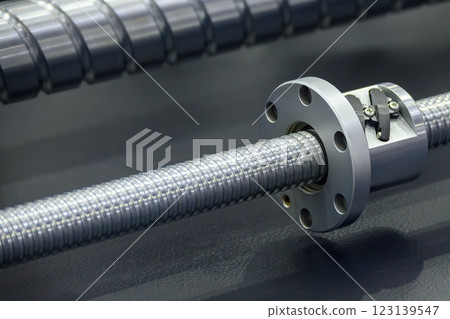 Closeup scene the spare parts  lead ball screw set. 123139547