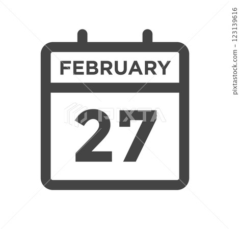 February 27 Calendar Day or Calender Date for Deadlines or Appointment February 27 Calendar Day or Calender Date for Deadlines or Appointment 123139616