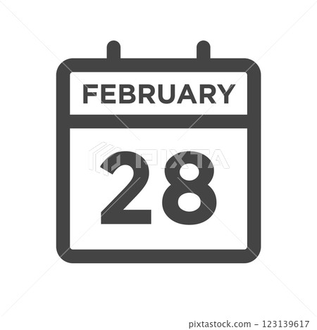 February 28 Calendar Day or Calender Date for Deadlines or Appointment February 28 Calendar Day or Calender Date for Deadlines or Appointment 123139617