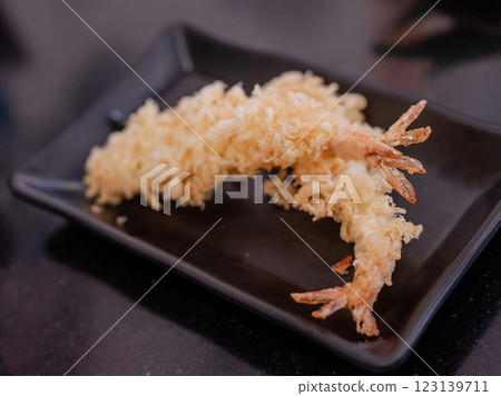 Deep fried Shrimps Tempura,traditional japanese food 123139711