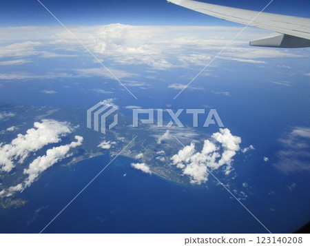 Scenery seen from an airplane (aerial photograph) Scenery seen from an airplane (aerial photograph) 123140208