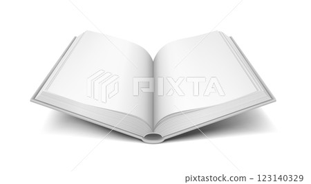 3D Realistic Book Mockup with Blank Pages 123140329